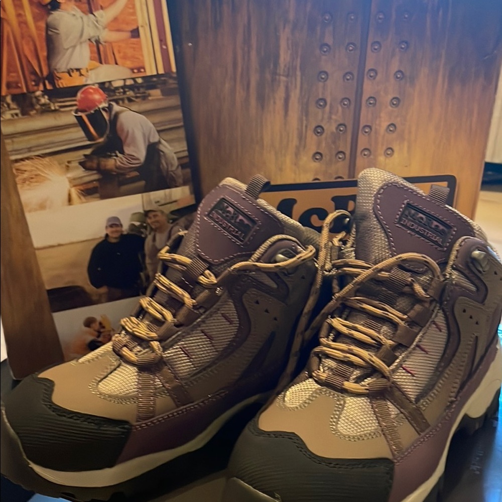 Brown and Tan Outdoor Boots with Rugged Design and Durable Materials